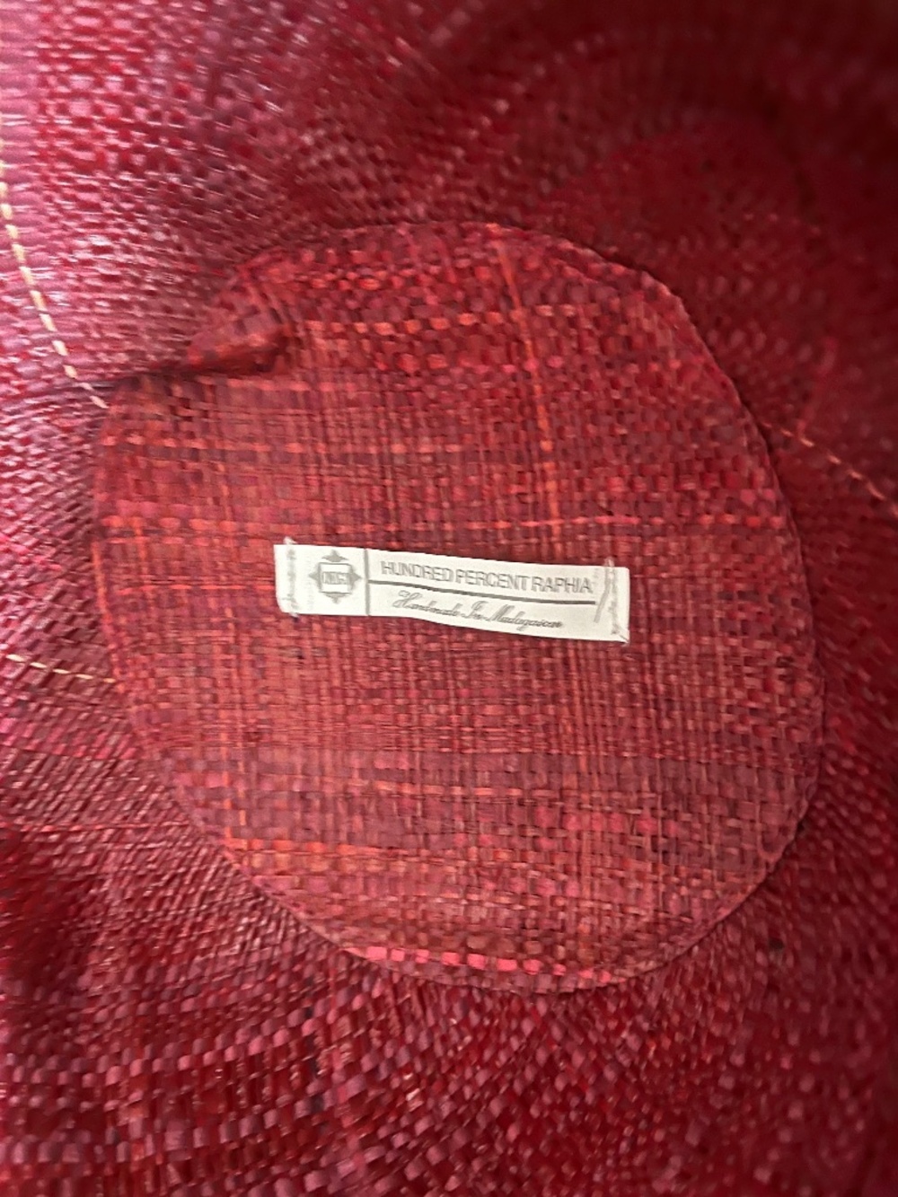 ONIGO 100% Rafia Cloche / Bucket Hat  Hand Made in Madagascar  Beautiful  NWOT - Picture 11 of 12